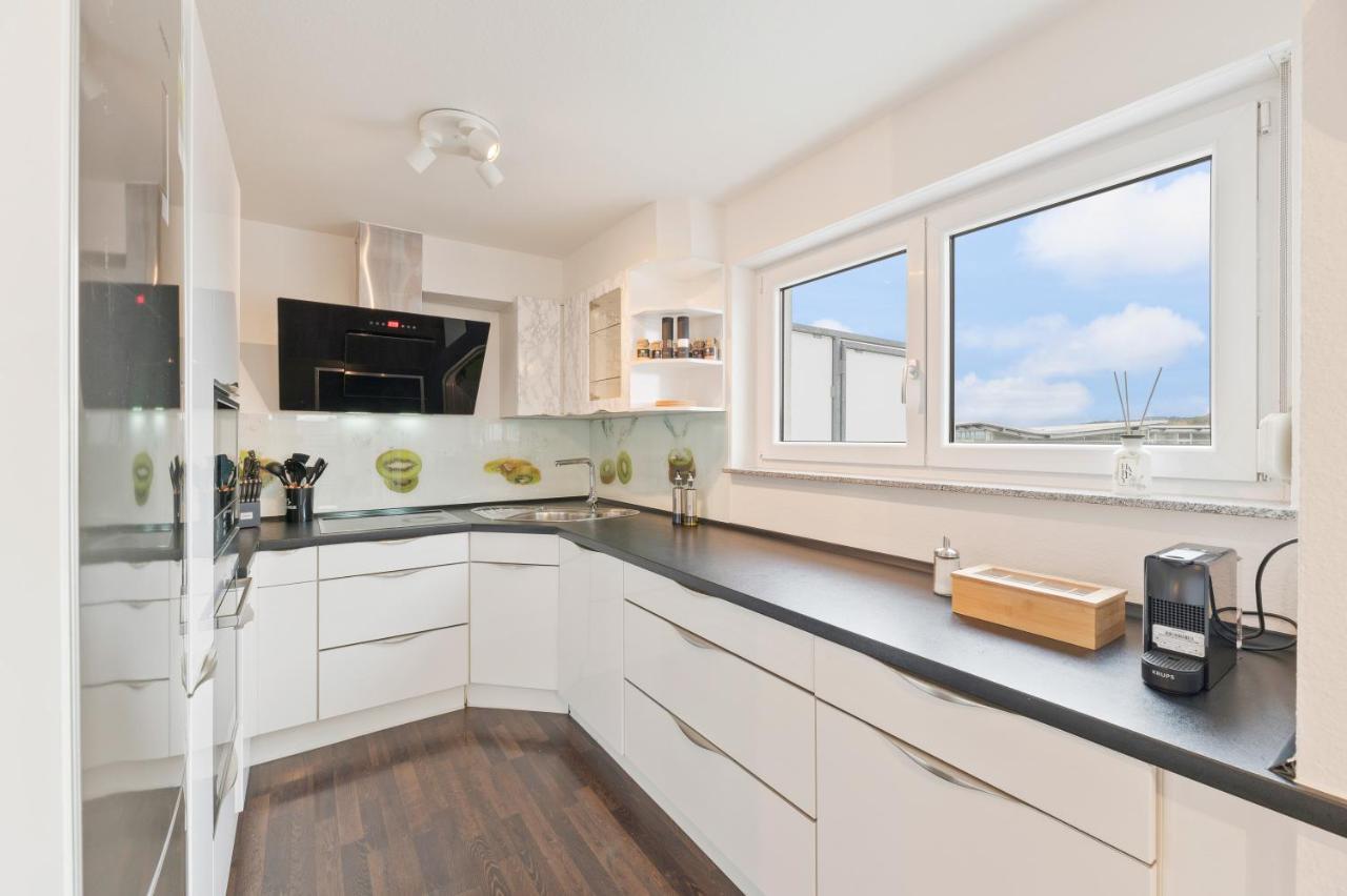 Design-Apartment - Kueche - Dachterrasse - Zentral Leinfelden-Echterdingen Kültér fotó